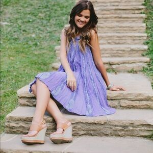 Free People FP One Paisley Vine Cut Out Dress Top